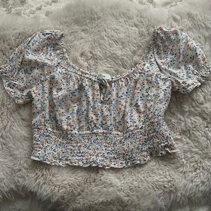 hollister floral blouse
